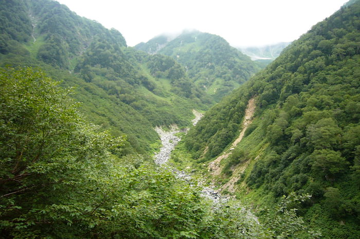 横尾から涸沢への道のり