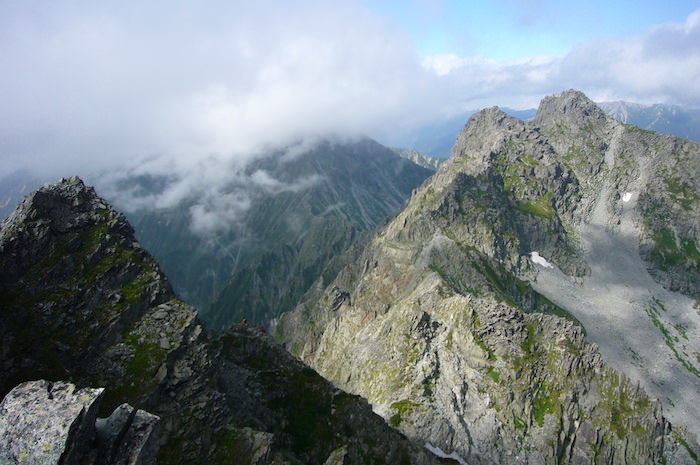 涸沢岳山頂からの景色