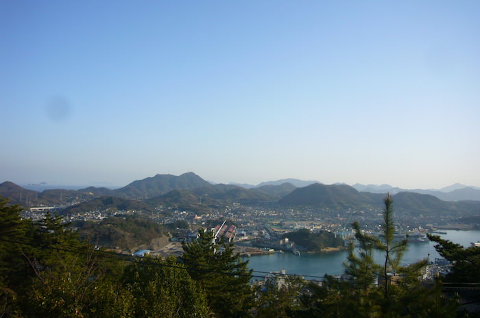 文学の小道の展望台からの景色