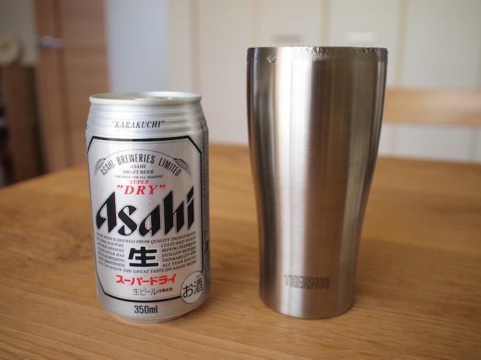 サーモスのタンブラー400mlの大きさ