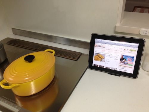 レシピはiPadでクックパッドを見る