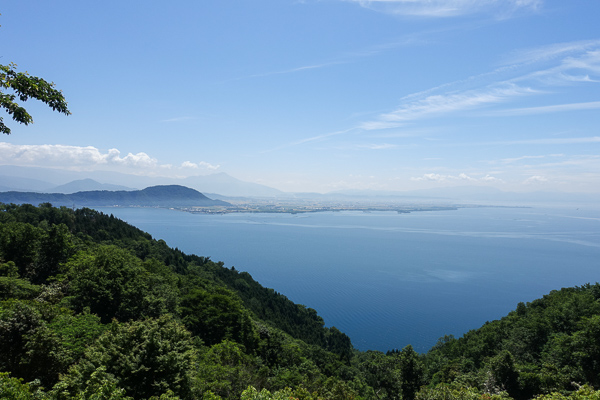 奥琵琶湖パークウェイ つづら尾崎展望台から望む景色