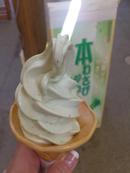 わさびソフトクリーム