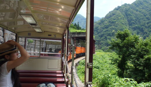 黒部峡谷トロッコ電車の景色