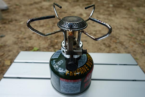 キャンプツーリングで利用するシングルバーナー
