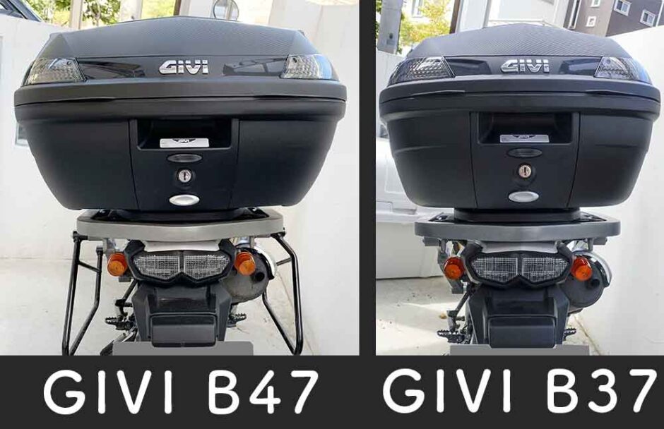 セロー250のリアボックス容量別比較 Givi 7 B47 やまむブログ