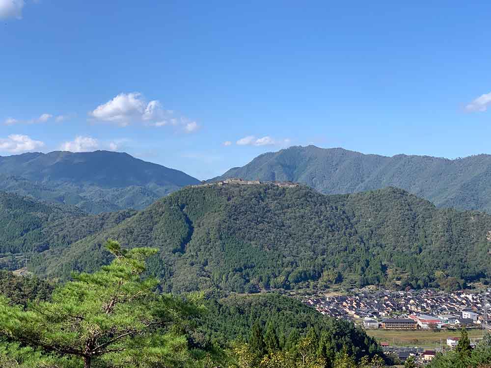 立雲峡にて竹田城跡を外からチラ見