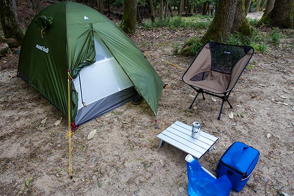 キャンプツーリングのテント