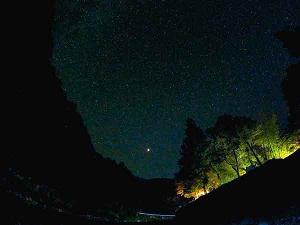 田辺川湯キャンプ場で見た満点の星空
