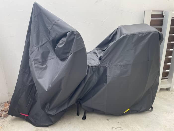 リアボックスを搭載した状態のハンターカブ専用バイクカバー